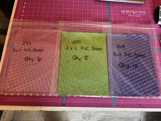 Vinyl sheet pack - 20 sheets **see photos for exact sheets and quantities**