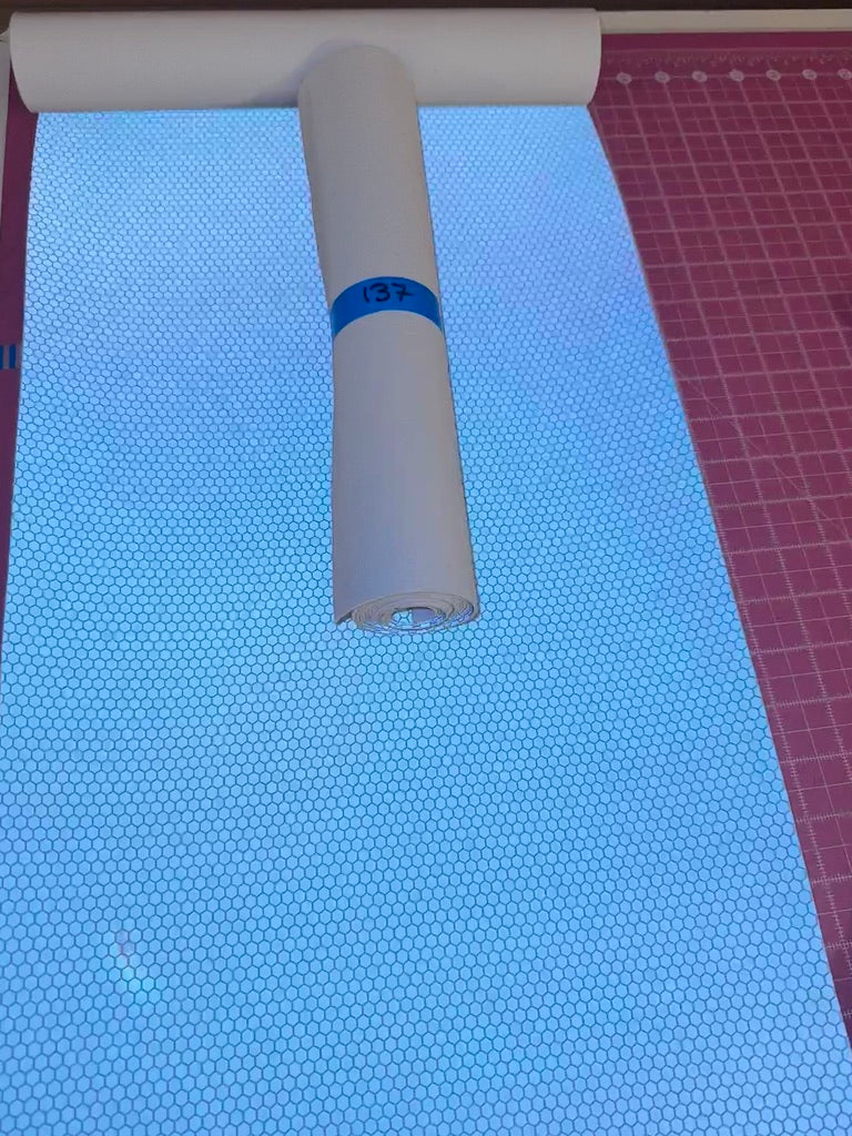 Silver Reflective Honeycomb Vinyl (12”)
