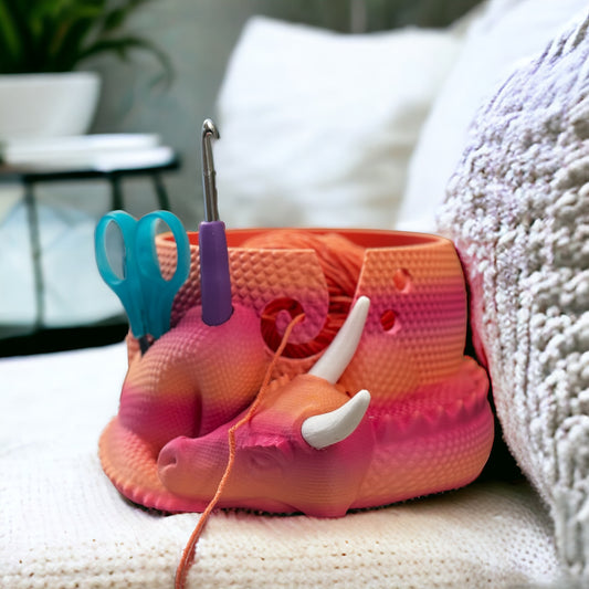 Sleepy Dragon Yarn Bowl w/ Swirl