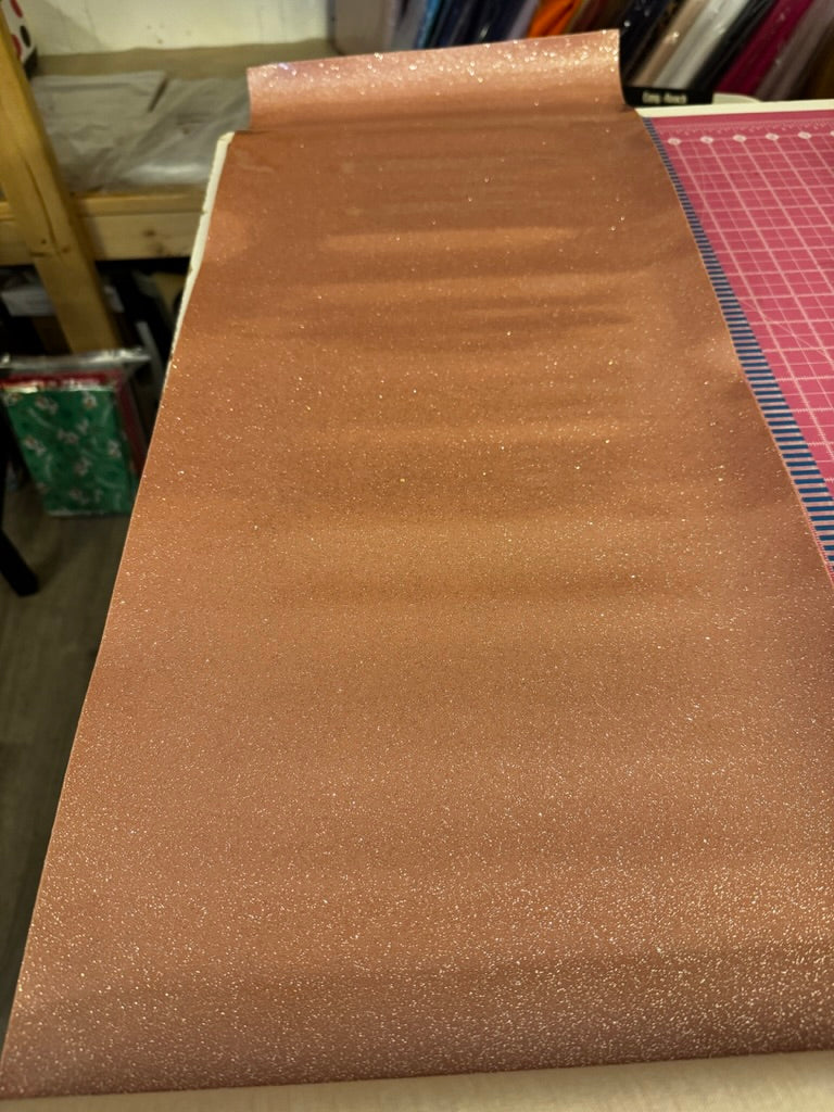 Cotton Candy Pink Glitter Vinyl (12”)