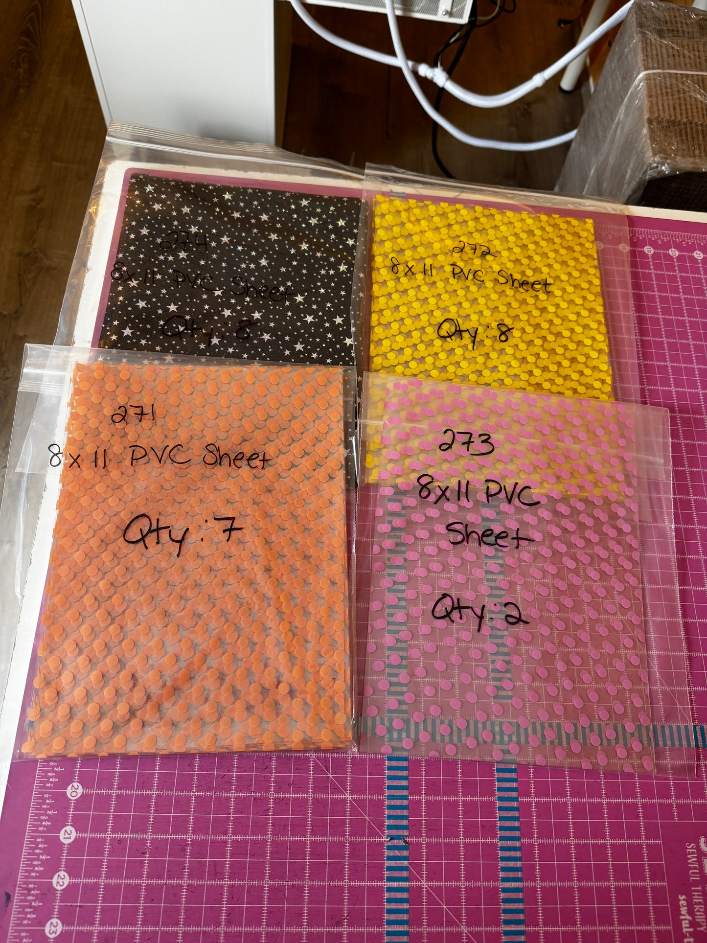 Vinyl sheet pack - 25 sheets **see photos for exact sheets and quantities**