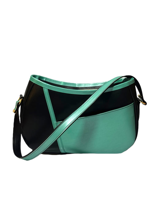 RTS - Teal & Green hobo style bag