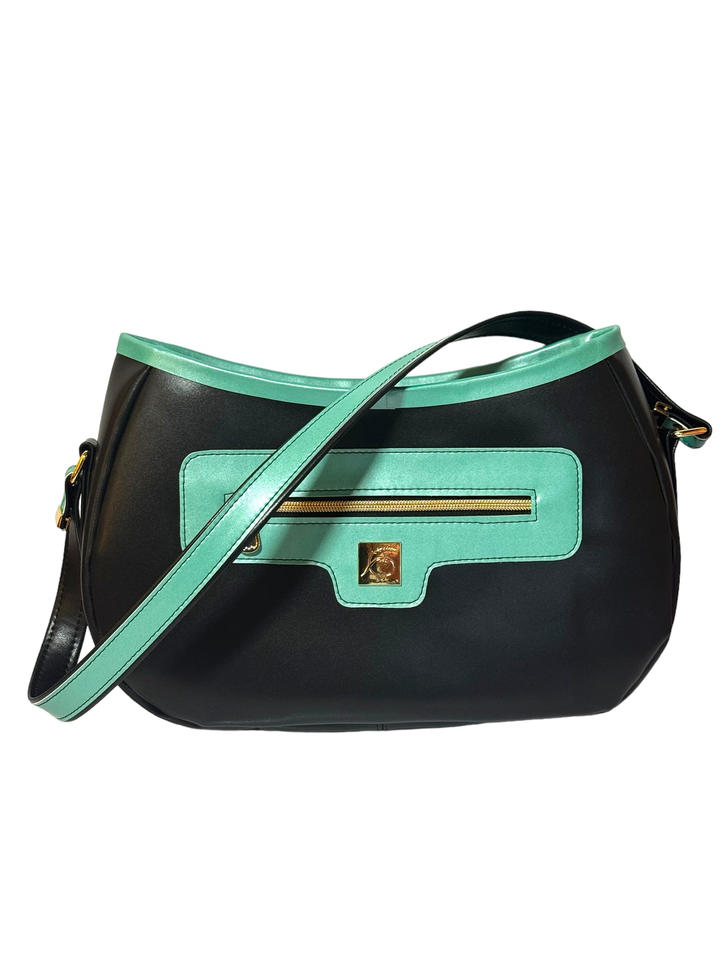 RTS - Teal & Green hobo style bag