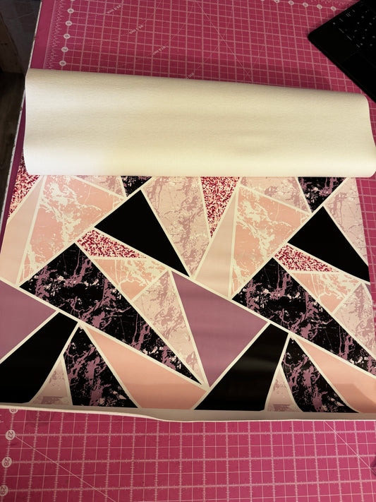 Pink/Purple Geometric Printed Vinyl