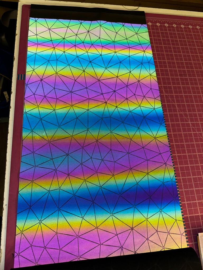 Reflective Rainbow Geometric Vinyl (12”)