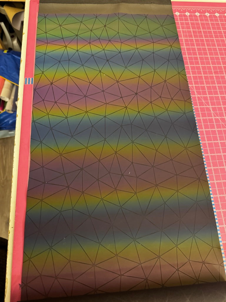 Reflective Rainbow Geometric Vinyl (12”)