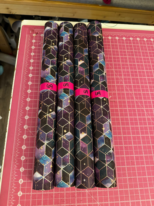 Navy/Purple Geometric Textured Vinyl