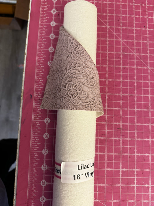 Lilac Embossed Lace Vinyl