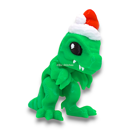 Holiday T-Rex with hat