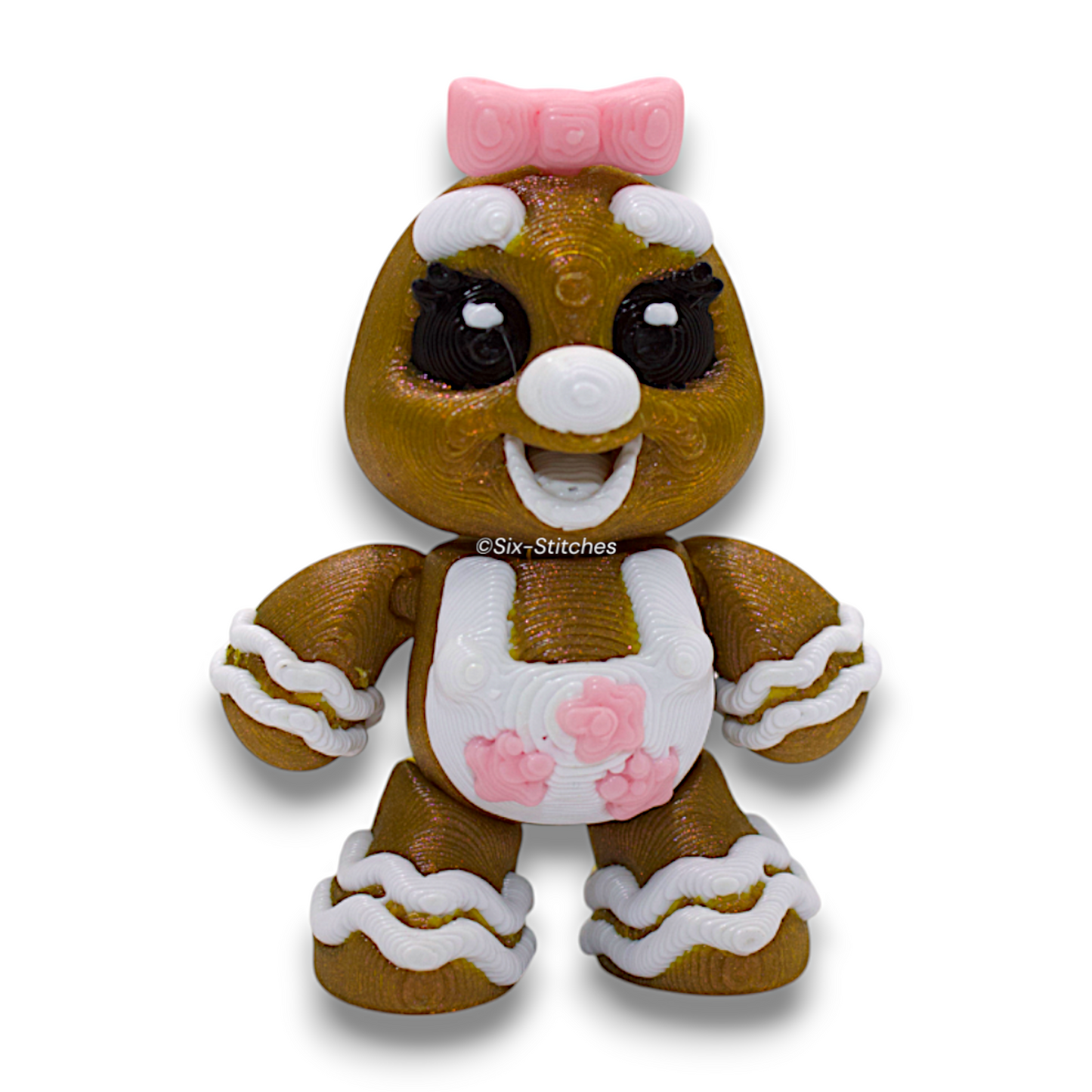 Holiday Gingerbread - Pink bow