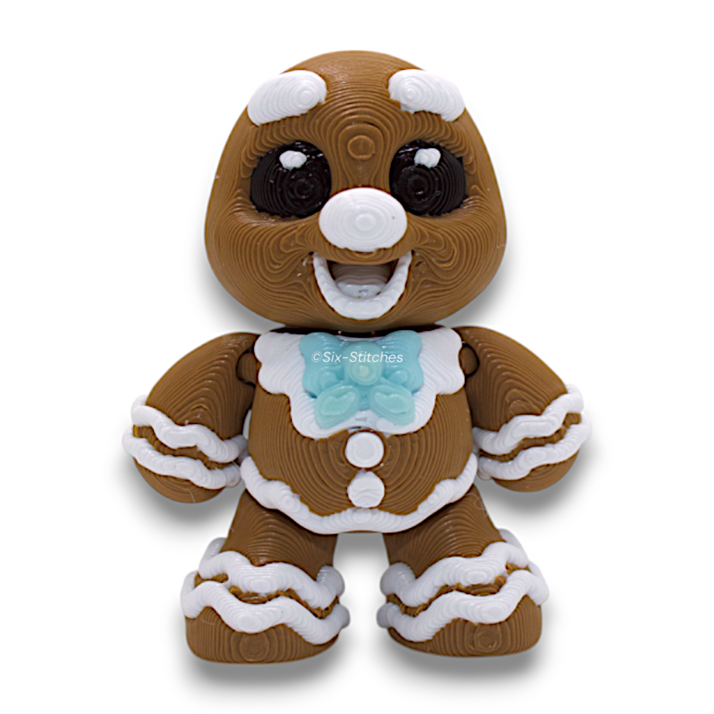 Holiday Gingerbread - Blue bow