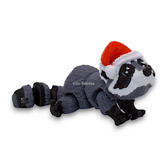 Holiday Raccoon with hat