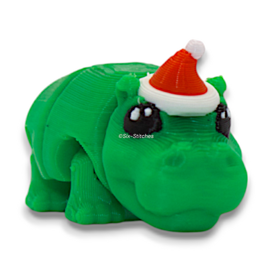 Holiday Hippo with hat